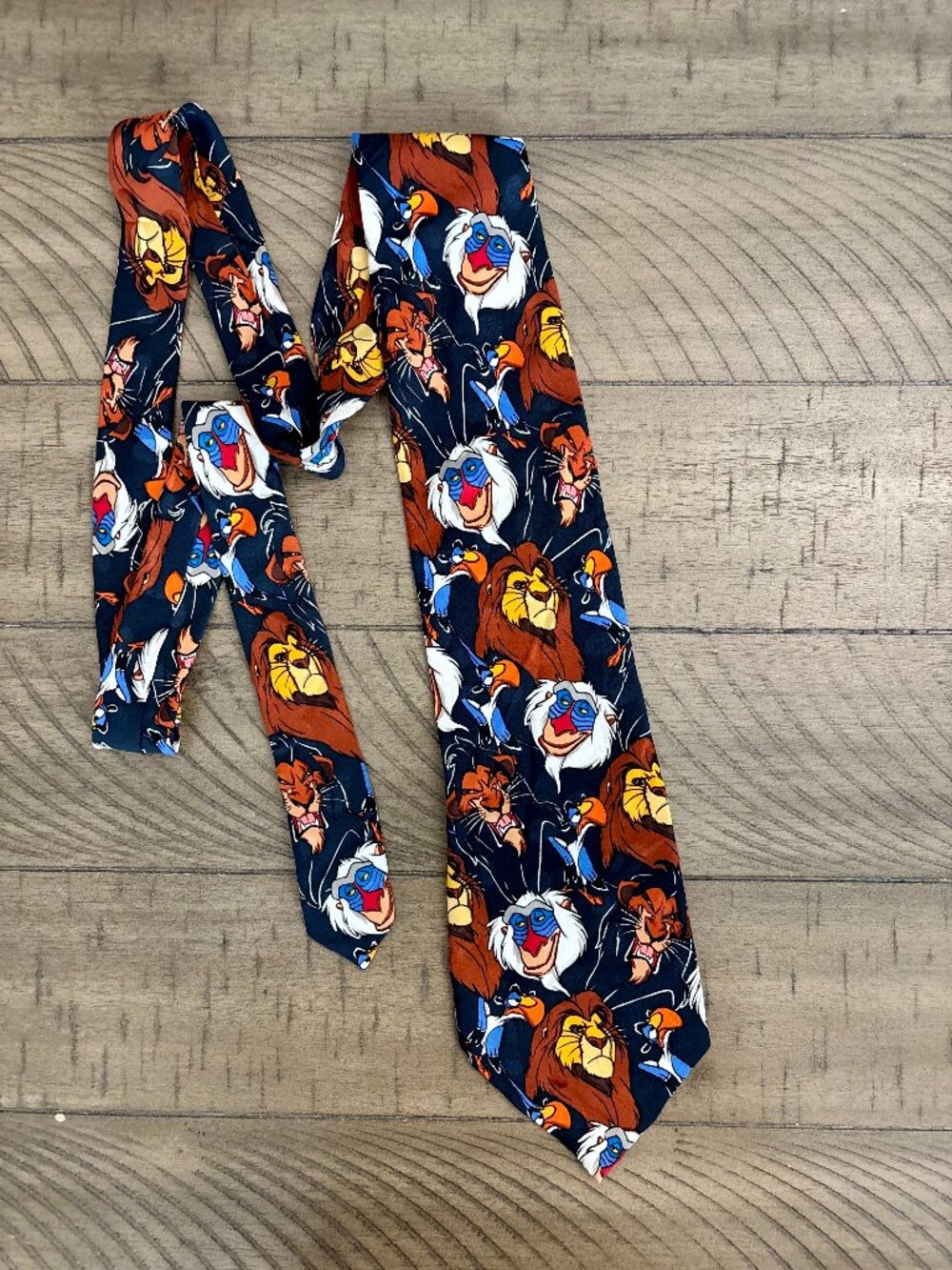 Disney The Lion King Necktie Mufasa Rafiki Scar Zazu Character Print Novelty Tie